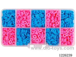 DIY Jewelry Set (Soft ceramic piece beads + thread (10 compartments))