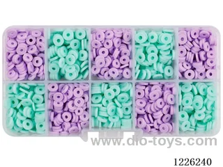 DIY Jewelry Set (Soft ceramic piece beads + thread (10 compartments))