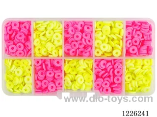 DIY Jewelry Set (Soft ceramic piece beads + thread (10 compartments))