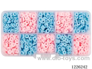 DIY Jewelry Set (Soft ceramic piece beads + thread (10 compartments))