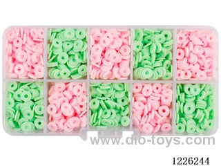 DIY Jewelry Set (Soft ceramic piece beads + thread (10 compartments))