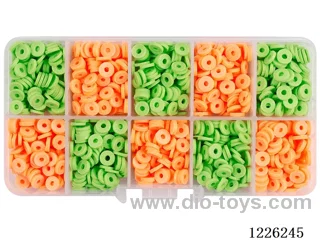 DIY Jewelry Set (Soft ceramic piece beads + thread (10 compartments))