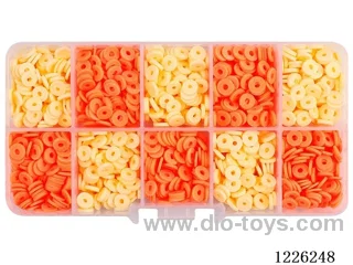 DIY Jewelry Set (Soft ceramic piece beads + thread (10 compartments))