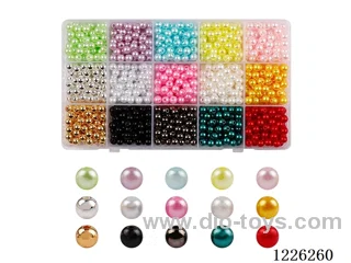 DIY Jewelry Set (6mm Pearls + Thread (15compartments))