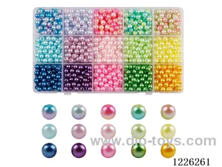 DIY Jewelry Set (6mm Pearls + Thread (15compartments))