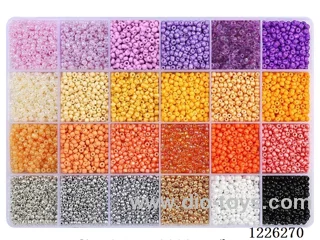 DIY Jewelry Set (3mm Rice Beads + Thread (24 compartments))