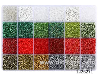 DIY Jewelry Set (3mm Rice Beads + Thread (24 compartments))