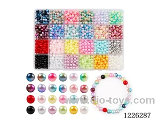 DIY Jewelry Set (6mm Pearls + Thread (24 compartments))