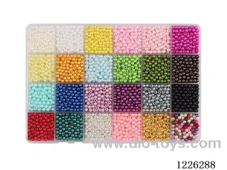 DIY Jewelry Set (4mm Pearls + Thread (24 compartments))