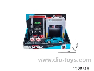 Gas Station Car Wash Scene Set