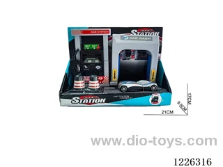 Gas Station Car Wash Scene Set