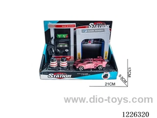 Gas Station Car Wash Scene Set