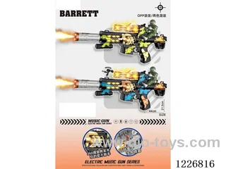 B/O gun with light/spray/gunshot/action (2 color mix)