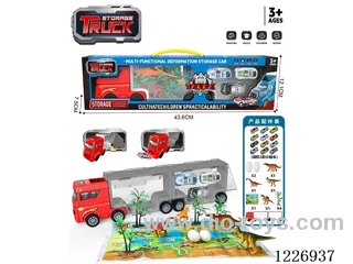 Free wheel storage dinosaur car + pull back car