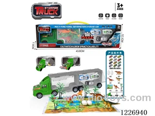Free wheel storage dinosaur car + pull back car