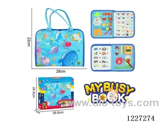 Montessori Early Learning for Kids -3-page Ocean World with Velcro