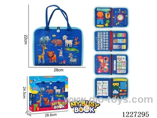 Montessori Early Learning for Kids -3-page Dinosaur Animal Busy Book