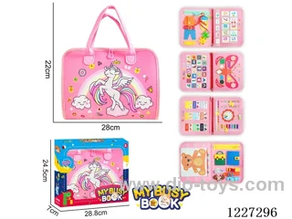 Montessori Early Learning for Kids -5-page Page Unicorn Busy Book