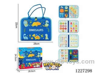 Montessori Early Learning for Kids -5 Page Dinosaur Busy Book