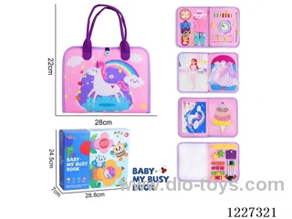 Montessori Early Learning for Kids -Felt 5-page Unicorn Busy Board