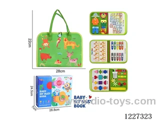 Montessori Early Learning for Kids -Felt 5-page Wildlife Busy Board