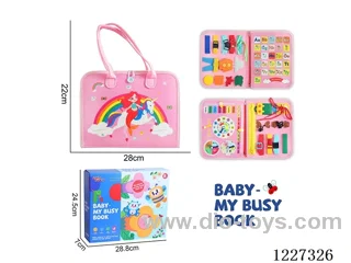 Montessori Early Learning for Kids -3-page Rainbow Mermaid with Velcro