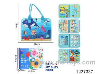 Montessori Early Learning for Kids -5-page Fishing Busy Board
