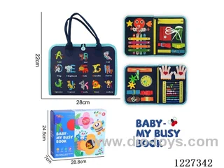 Montessori Early Learning for Kids -3-page Animal Alphabet Model Busy Board