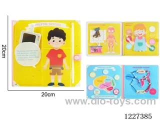 Montessori Early Learning for Kids -Human Book Busy Board