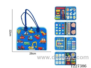 Montessori Early Learning for Kids -5-page Automotive Model Busy Board