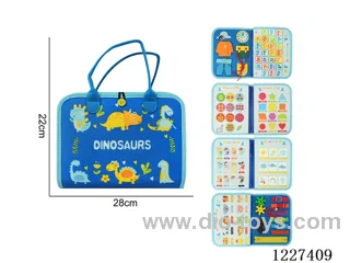 Montessori Early Learning for Kids -5-page Dinosaur Busy Book