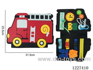 Montessori Early Learning for Kids -Single-Page Fire Truck Felt Book