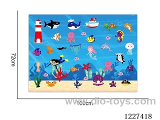 Montessori Early Learning for Kids -Learning Fleece Wall Hanging - Oceans