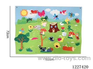 Montessori Early Learning for Kids -Learning Fleece Wall Hanging - Insects