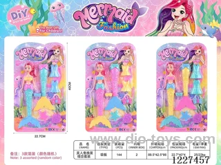 Mermaid Dress Up Set 3 Mixed (random colors)