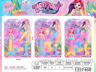 Mermaid Dress Up Set 3 Mixed (random colors)