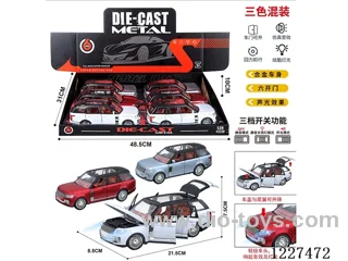 1：24 pull back alloy car W L/M 3 colors mixed 6PCS