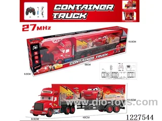 27MHZ 4ch rc container truck with light included battery