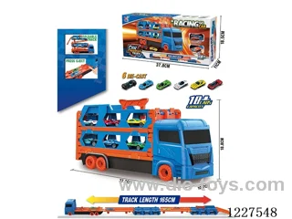 Dual Ejector Transformable Folding Track Free Wheel Car(6 Alloy Cars)