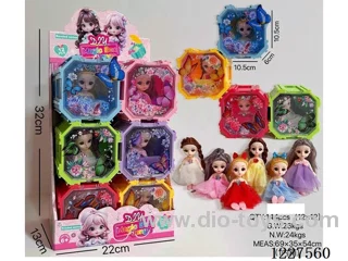 doll set 12PCS 6 colors mixed