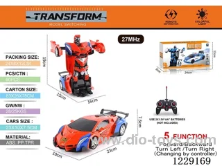 1:18 5ch rc car with light not included battery
