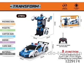 1:18 5ch rc car with light not included battery