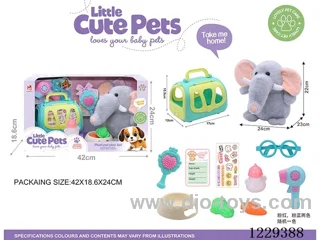Pet Basket (Plush Elephant)