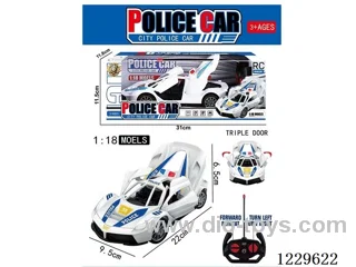 3 open door 4 ch RC police car not included battery