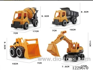 2PCS free wheel engineering vehicle