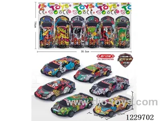 6 pull-back alloy cars)