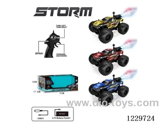 2.4G high speed translucent RC car + light (included battery)