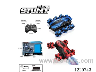 6 Wheels Stunt RC Car Smoke Lighting Included Battery