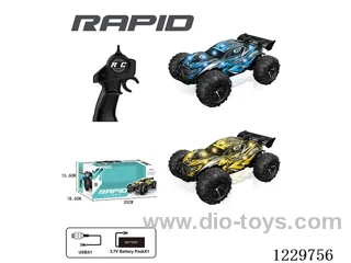 2.4G high speed translucent RC car + lights (included battery USB cable)