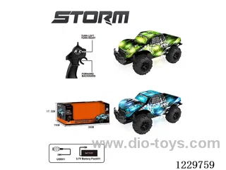 2.4G high speed translucent RC car + lights (included battery)
